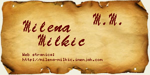 Milena Milkić vizit kartica